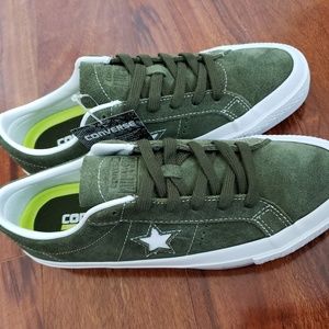 Green Suede Converse One Star with Lunarlon Insole